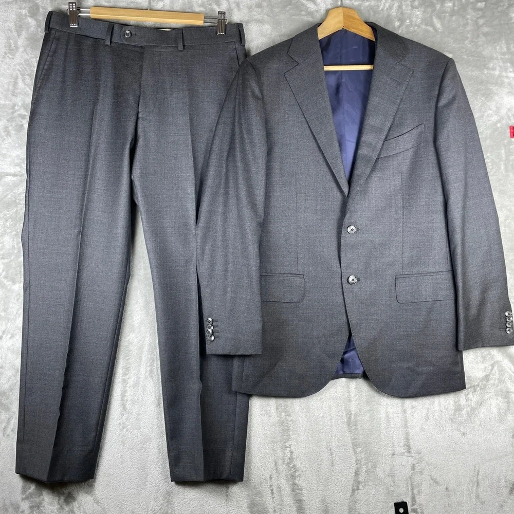 Suitsupply 3 Piece Suit Men 38 33x28 Wool S110 Vitale Barberis Canonico Lazio